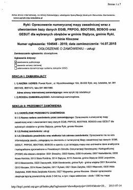 Ryki: Opracowanie numerycznej mapy zasadniczej wraz z