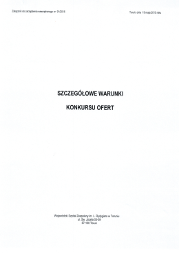 szczEG&oacute;ŁowE wARuNKi