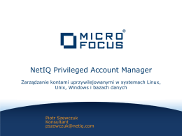 NetIQ Privileged Account Manager