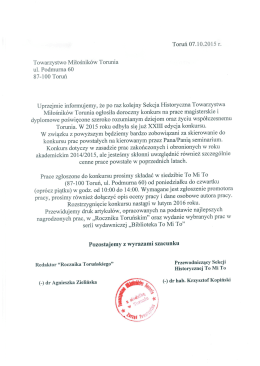 Towarzystwo Miłośników Torunia ul. Podmurna 60 87
