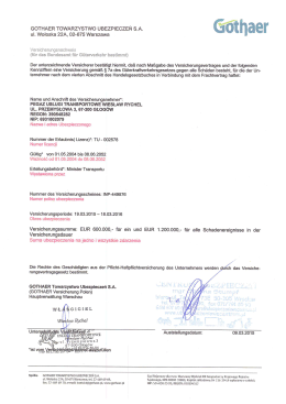 GOTHAER TOWARZYSTWO UBEZPIECZEN S.A. ui. Woioska 22A