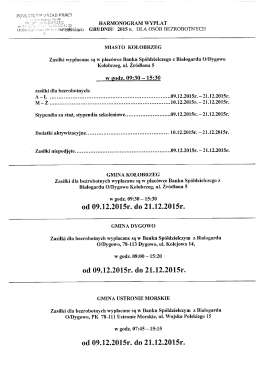 &bdquo;|_ ` &bdquo;&bdquo;. HARMONOGRAM WYPŁAT
