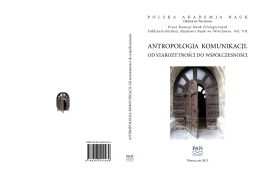 antropologia komunikacji. - Instytut Filologii Angielskiej Uniwersytetu