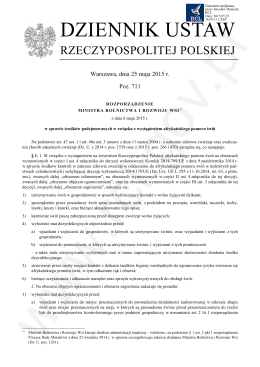 Rozporządzenie MRiRW z dnia 6 maja 2015 r. w sprawie środków