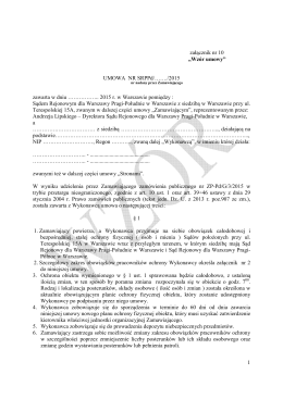 (Załącznik nr 10- wzór umowy) - Sąd Rejonowy dla Warszawy Pragi