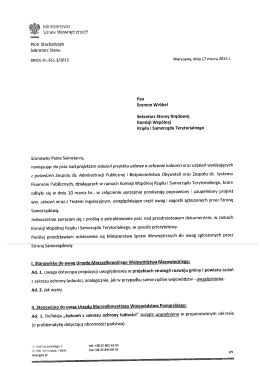 wysłano dn. - Komisja Wspólna Rządu i Samorządu Terytorialnego