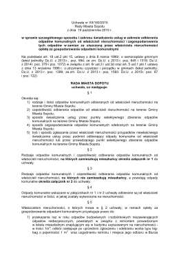 Uchwała Nr XII/160/2015 - Zakład Oczyszczania Miasta Sopot