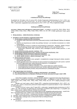 Decyzja o lokalizacji inwestycji celu publicznego