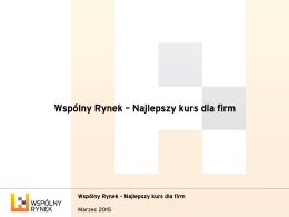 prezentacja - Wspolnyrynek.pl