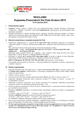 Regulamin DNI POLA 2015 - Kujawsko