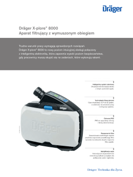 Dräger X-plore® 8000 – Aparat filtrujący z wymuszonym obiegiem