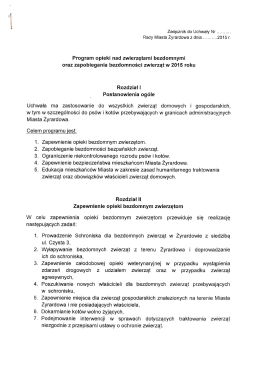 Załącznik do Uchwały Nr Rady Miasta Żyrardowa z dnia