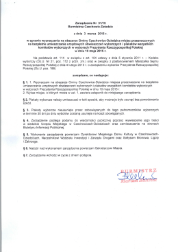 Zarządzenie Nr 31/15 - Gmina Czechowice-Dziedzice