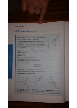 4. Funkcja liniowa