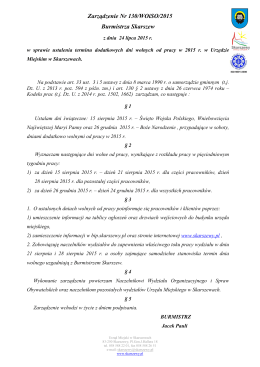 Zarządzenie Nr 130/WOiSO/2015 Burmistrza Skarszew