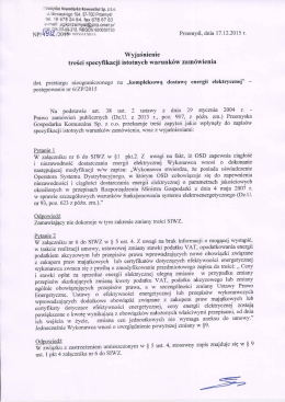 Wyjaśnienie treści SIWZ - PGK