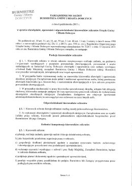 zarządzenie nr 166/2015 burmistrza gminy i miasta dobczyce
