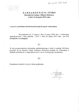 ZARZĄDZENIENI` 137/2015 - Gmina i Miasto Dobczyce