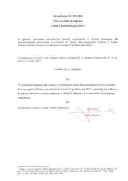 Powołanie obwodowych komisji wyborczych