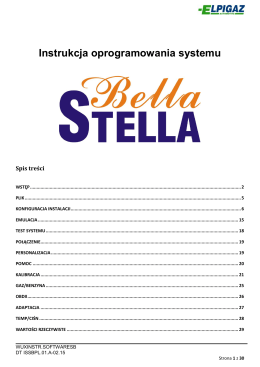 Instrukcja oprogramowania Elpigaz Stella Bella