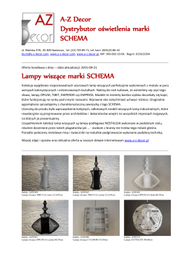 Lampy wiszące marki SCHEMA A-Z Decor Dystrybutor oświetlenia