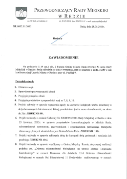 Porządek obrad - Urząd Miasta Redy