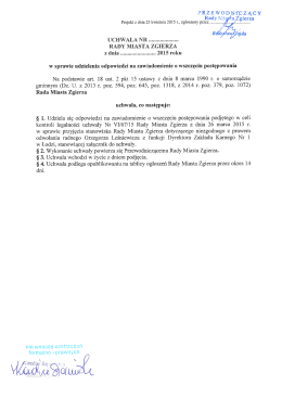 w sprawie udzielenia odpowiedzi na