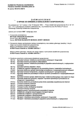 BURMISTRZ PRuszczA GoAŃsKiEeO Pfusm