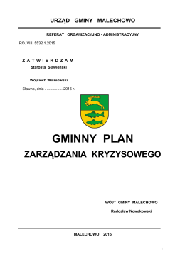 Plan główny - Gmina Malechowo