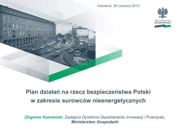 Plan działań na rzecz bezpieczeństwa Polski w zakresie surowców