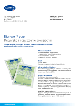 Dismozon® pure Dezynfekcja i czyszczenie powierzchni