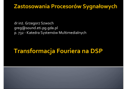 Transformacja Fouriera na DSP