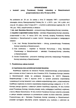 Sprawozdanie z kontroli