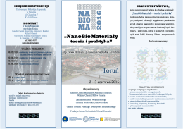Informator - Wydział Chemii UMK - Uniwersytet Mikołaja Kopernika