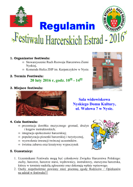 Regulamin Festiwalu Harcerskich Estrad