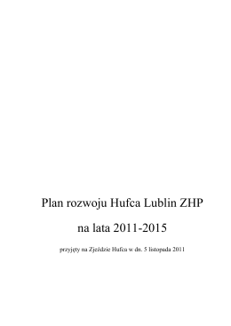 Plan rozwoju Hufca Lublin ZHP na lata 2011-2015