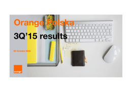 Orange Polska 3Q`15 results