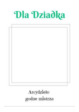 Laurka dla dziadka od wnuka