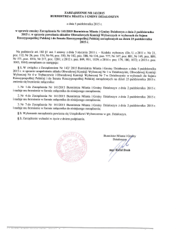 ZARZĄDZENIE NR 14372015 BURMISTRZA MIASTA l GMINY