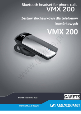 Instrukcja Sennheiser VMX 200 [ PL ]
