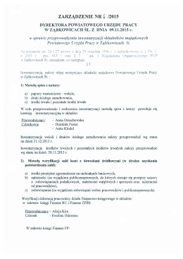 ZARZĄDZENIE NR 5 /2015