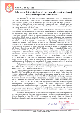 Informacja o odstąpieniu o przeprowadzenia