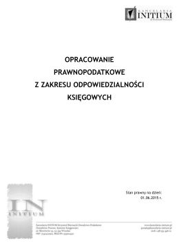 Opracowanie prawne z zakresu odpowiedzialności księgowych