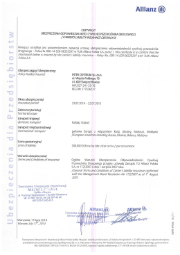 Odpowiedzialność cywilna przewoźnik&oacute;w