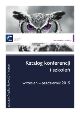 POBIERZ - Katalog konferencji i szkoleń