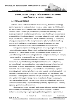 Sprawozdanie Zarządu za 2014 r.