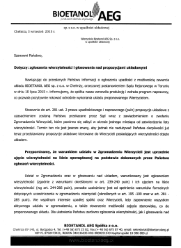 Szczeg&oacute;ły w załączonym piśmie.