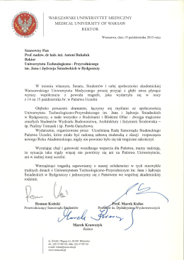 warszawski uniwersytet medyczny medical university oe warsaw rektor