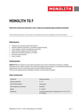 MONOLITH TG F - VisBud Projekt