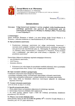 Zapytanie ofertowe - Zarząd Mienia m.st. Warszawy